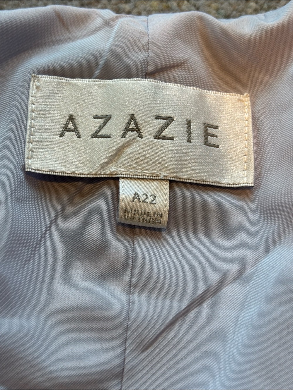 Azazie Ice Blue V-neck wrap dress, A22 or US 12 - Picture 3 of 14